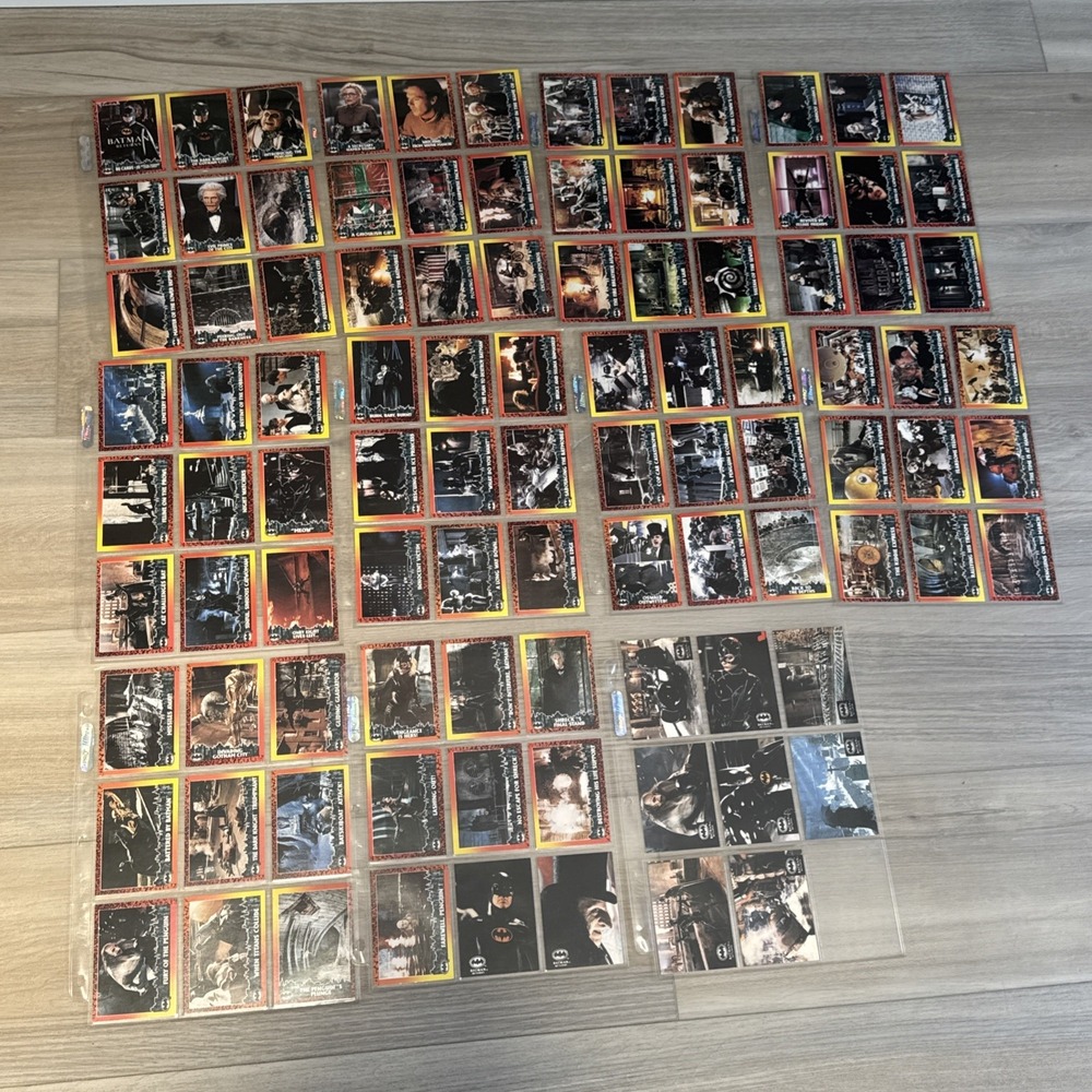 Batman Returns‎ Movie  1992 Topps Complete Base & Subset Card Set of 88 + 10